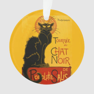  zwarte kat Art Nouveau Paris Ornament