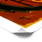  zwarte kat Art Nouveau Paris Perfect Poster (Hoek)