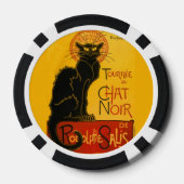  zwarte kat Art Nouveau Paris Poker Chips (Achterkant)