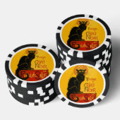  zwarte kat Art Nouveau Paris Poker Chips (Opstapeling)