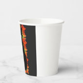 Zwarte kat, Autumn-bladeren patroon, Halloween leu Papieren Bekers (Links)