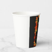 Zwarte kat, Autumn-bladeren patroon, Halloween leu Papieren Bekers (Rechts)