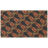 Zwarte kat, Autumn-bladeren patroon, Halloween leu Tafelkleed (Voorkant (Horizontaal))