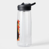 Zwarte kat, Autumn-bladeren patroon, Halloween leu Waterfles (Links)