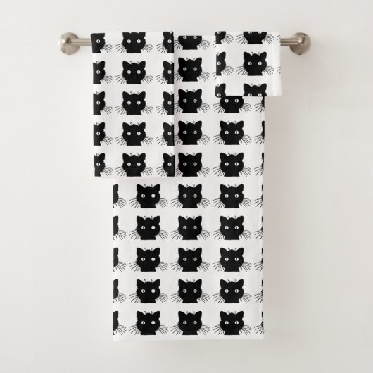 Zwarte kat bad handdoek (Insitu)