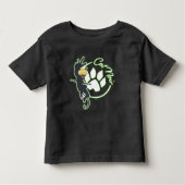Zwarte Kat Badge Kinder Shirts (Voorkant)
