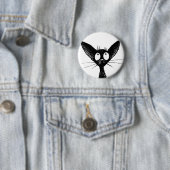 zwarte kat badge ronde button 5,7 cm (In situ)