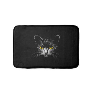 Zwarte kat badmat