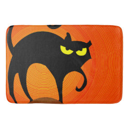 Zwarte kat badmat
