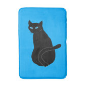 Zwarte Kat Badmat Blauw of Kies Kleur (Voorkant Verticaal)