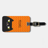 Zwarte kat bagagelabel (Voorkant horizontaal)