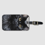 Zwarte kat bagagelabel (Voorkant (horizontaal))