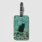Zwarte kat bagagelabel (Voorkant (verticaal))