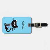 zwarte kat bagagelabel (Voorkant horizontaal)