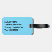 zwarte kat bagagelabel (Achterkant horizontaal)