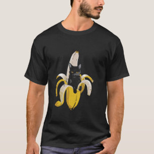 Zwarte Kat Banaan - Grappige Mooie Grafische Kat B T-shirt