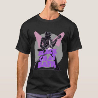ZWARTE KAT BATH - rock kat en metal humor T-shirt