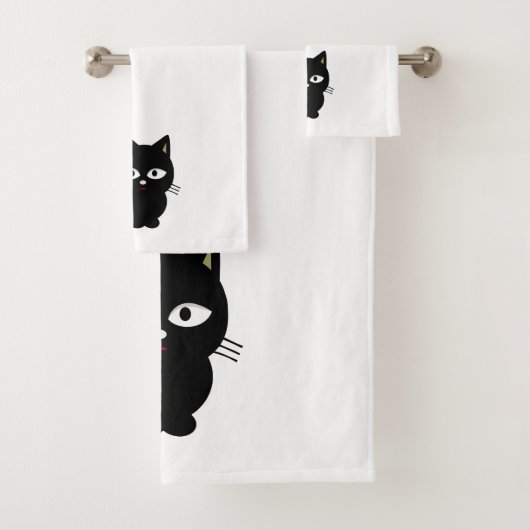 Zwarte kat - Bathroom-handdoekset Bad Handdoek (Insitu)