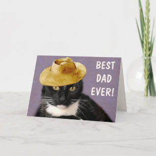 Zwarte Kat Beste Papa Ooit Vaderdag Kaart