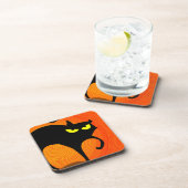 Zwarte kat bier onderzetter (Rechterzijde)