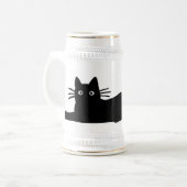 Zwarte kat bierpul (Voorkant links)
