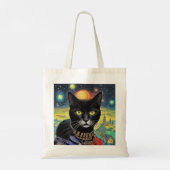 Zwarte kat bij nacht 5 tote bag (Achterkant)