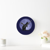 Zwarte Kat Blauwe Moon klok (Huis)