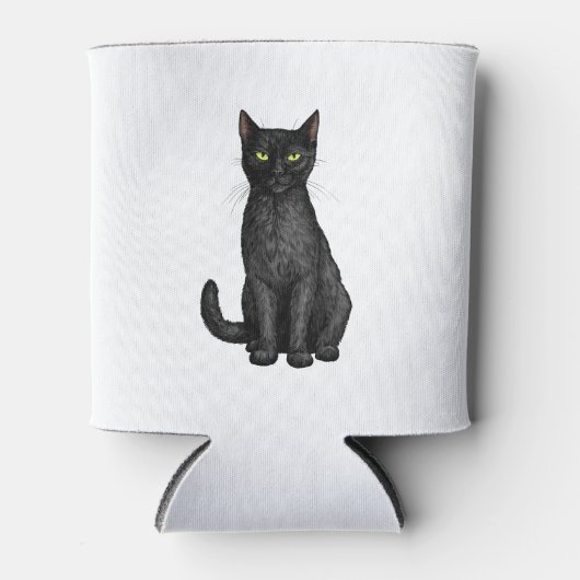 Zwarte kat blikjeskoeler (Voorkant)