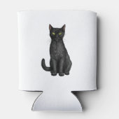 Zwarte kat blikjeskoeler (Achterkant)