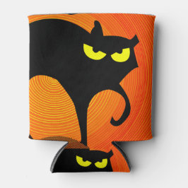 Zwarte kat blikjeskoeler