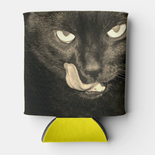 Zwarte kat blikjeskoeler (Voorkant)