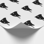 Zwarte kat boe Halloween cadeau katten Cadeaupapier (Hoek)