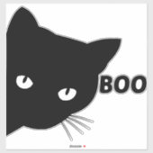 Zwarte kat boe Halloween cadeau katten Sticker (Vel)