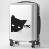 Zwarte kat boe Halloween cadeau katten Sticker (Koffer)