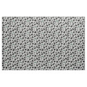 Zwarte kat botanisch wit patroon moderne boho stof (Fat Quarter)