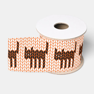 ZWARTE KAT BREI 7,5 cm brede grosgrain lint