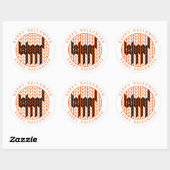 ZWARTE KAT BREI Grote Ronde Envelope Sluitzegels Sticker (Vel)