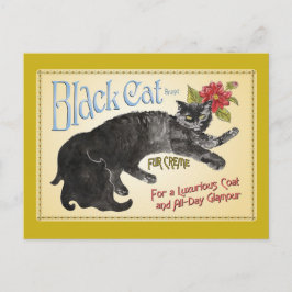 Zwarte kat briefkaart