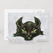 Zwarte kat briefkaart (Voorkant / Achterkant)