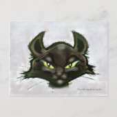 Zwarte kat briefkaart (Voorkant)