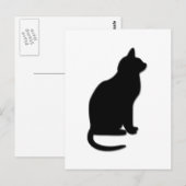 Zwarte kat briefkaart (Voorkant / Achterkant)