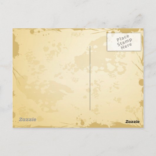 Zwarte kat briefkaart (Achterkant)