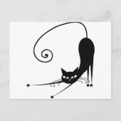 Zwarte kat briefkaart (Voorkant)