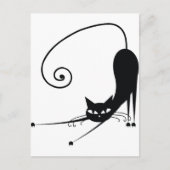 Zwarte kat briefkaart (Voorkant)