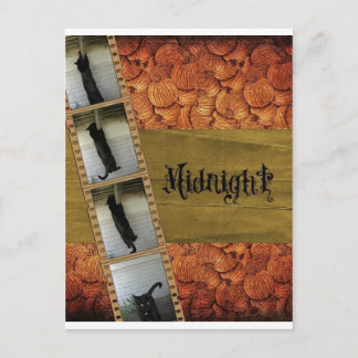 Zwarte kat briefkaart