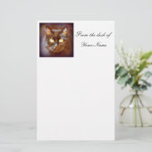 zwarte kat briefpapier (Staand voorkant)