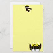 Zwarte kat briefpapier (Voorkant / Achterkant)