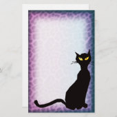 zwarte kat briefpapier (Voorkant / Achterkant)