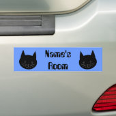 Zwarte kat bumpersticker (Op auto)