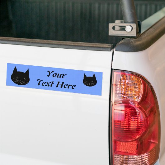 Zwarte kat bumpersticker (Op Truck)